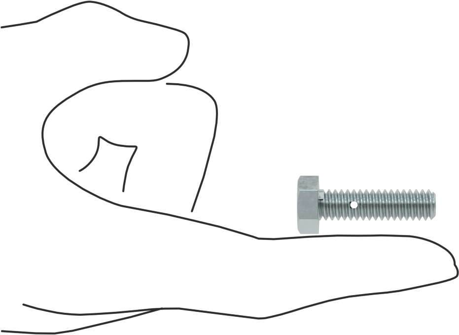 Çinko Kaplı Sınıf 8.8 Çelik Altıgen Başlı Vida, Çatal Pimli Kilitlenebilir, M8 x 1,25 mm Diş Boyutu, 30 mm Uzunluk