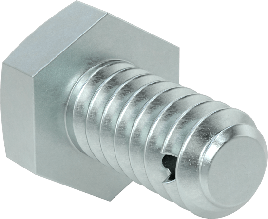 Çinko Kaplı Sınıf 8.8 Çelik Altıgen Başlı Vida, Çatal Pimli Kilitlenebilir, M10 x 1,50 mm Diş Boyutu, 20 mm Uzunluk