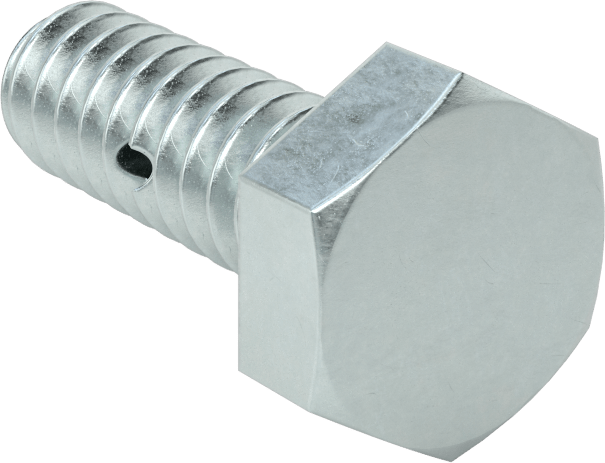 Çinko Kaplı Sınıf 8.8 Çelik Altıgen Başlı Vida, Çatal Pimli Kilitlenebilir, M10 x 1,50 mm Diş Boyutu, 30 mm Uzunluk