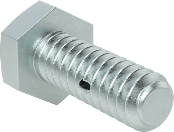 Çinko Kaplı Sınıf 8.8 Çelik Altıgen Başlı Vida, Çatal Pimli Kilitlenebilir, M10 x 1,50 mm Diş Boyutu, 30 mm Uzunluk