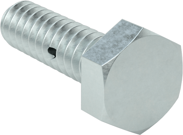 Çinko Kaplı Sınıf 8.8 Çelik Altıgen Başlı Vida, Çatal Pimli Kilitlenebilir, M10 x 1,50 mm Diş Boyutu, 35 mm Uzunluk