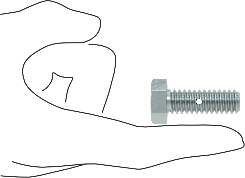 Çinko Kaplı Sınıf 8.8 Çelik Altıgen Başlı Vida, Çatal Pimli Kilitlenebilir, M12 x 1,75 mm Dişli Boyutu, 35 mm Uzunluk