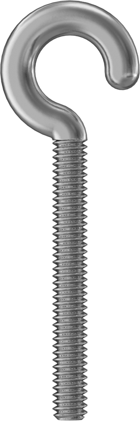 Çinko Kaplı Çelik Yönlendirme Gözlü Cıvata - Kaldırma Amaçlı Değildir, 1/4"-20 Diş Boyutu, 2" Diş Uzunluğu