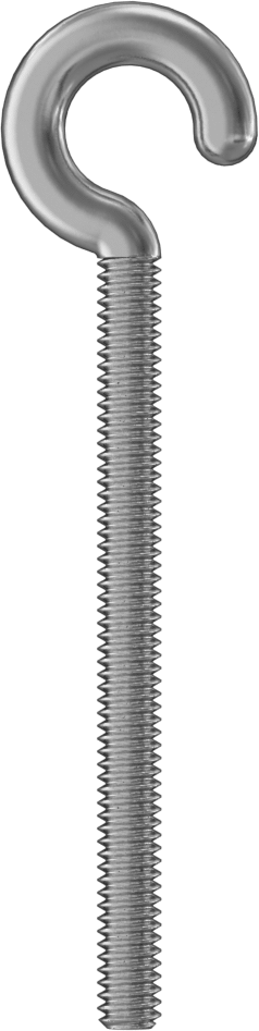 Çinko Kaplı Çelik Yönlendirme Gözlü Cıvata - Kaldırma Amaçlı Değildir, 1/4"-20 Diş Boyutu, 3" Diş Uzunluğu