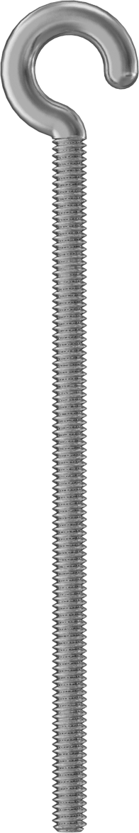 Çinko Kaplı Çelik Yönlendirme Gözlü Cıvata - Kaldırma Amaçlı Değildir, 1/4"-20 Diş Boyutu, 5" Diş Uzunluğu