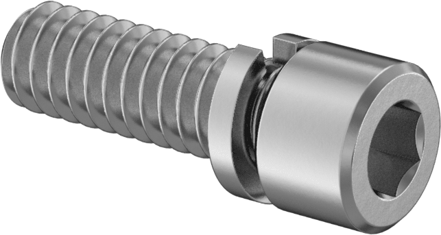 Yarık Kilit Pullu Paslanmaz Çelik Soket Başlı Vida, 1/4"-20 Diş Boyutu, 3/4" Uzunluk