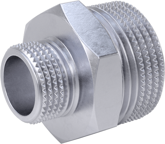 Orta Basınçlı Kaplamalı Pirinç Dişli Boru Bağlantı Parçası, Düz Redüktör, 3/4 BSPP Erkek x 3/8 BSPP Erkek