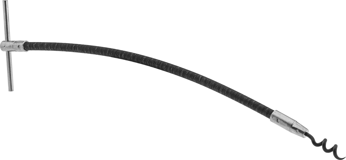 Esnek Mil Salmastra Çıkarıcı, T-Saplı, 22" Toplam Uzunluk, 5/8" Çap