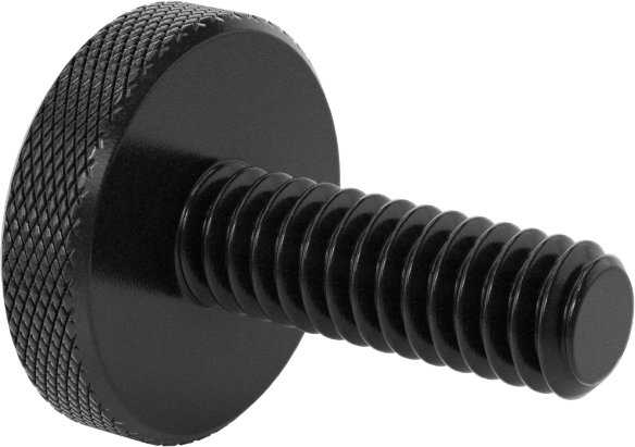 Düşük Profilli Naylon Parmak Vidası, 1/4"-20 Diş Boyutu, 3/4" Uzunluk