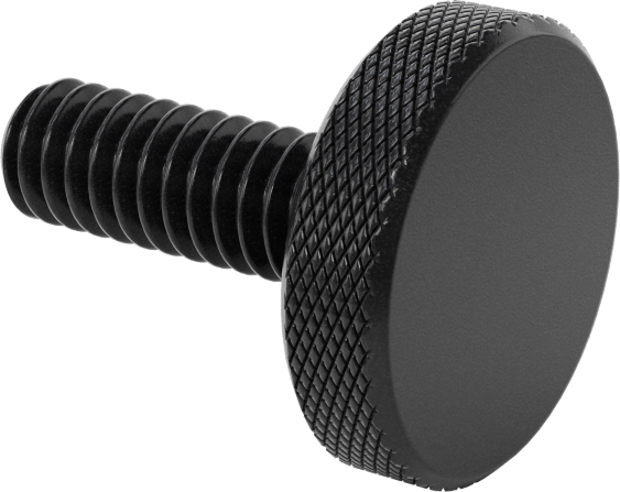 Düşük Profilli Naylon Parmak Vidası, 1/4"-20 Diş Boyutu, 3/4" Uzunluk