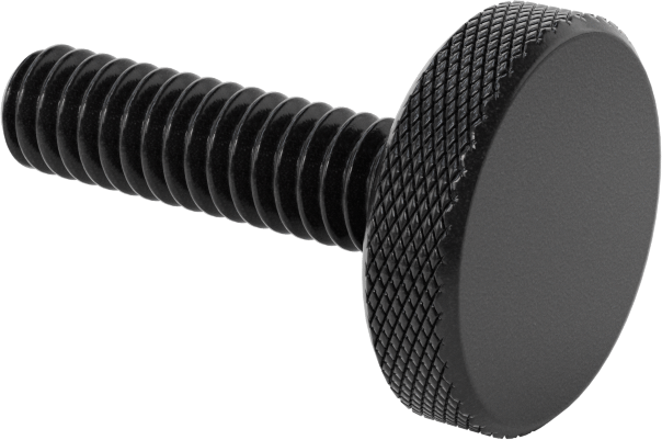 Düşük Profilli Naylon Parmak Vidası, 1/4"-20 Diş Boyutu, 1" Uzunluk