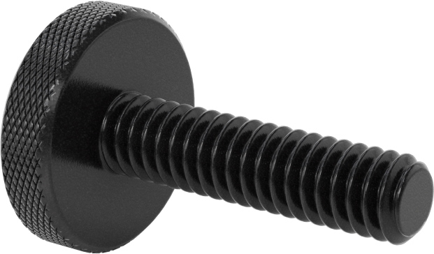 Düşük Profilli Naylon Parmak Vidası, 1/4"-20 Diş Boyutu, 1" Uzunluk