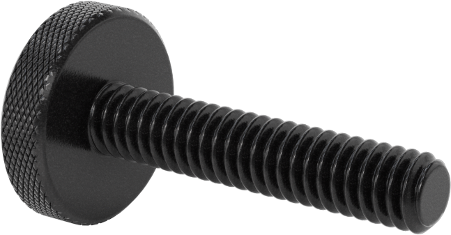 Düşük Profilli Naylon Parmak Vidası, 1/4"-20 Diş Boyutu, 1-1/4" Uzunluk