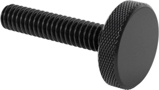 Düşük Profilli Naylon Parmak Vidası, 1/4"-20 Diş Boyutu, 1-1/4" Uzunluk