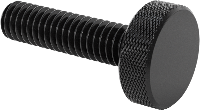 Düşük Profilli Naylon Parmak Vidası, 5/16"-18 Diş Boyutu, 1-1/4" Uzunluk