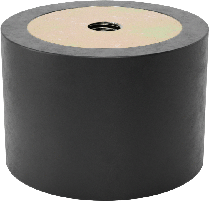 Neopren Titreşim Sönümleyici Sandviç Montaj, 3/8"-16 Dişli Çelik Ek Parça ile, 190 lbs. Kapasite