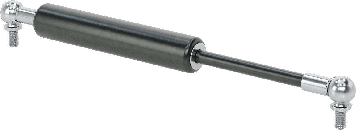 Çekme Gazlı Yayı, 5/16"-18 Top Saplama, 12,01" Uzatılmış Uzunluk