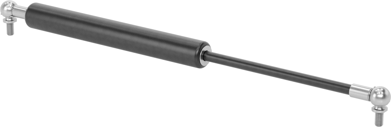 Çekme Gazlı Yayı, 5/16"-18 Top Saplama, 17,91" Uzatılmış Uzunluk