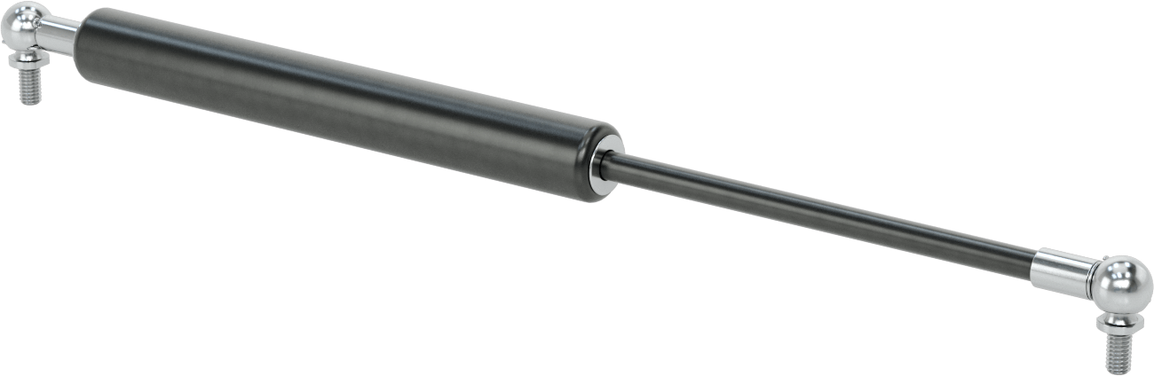 Çekme Gazlı Yayı, 5/16"-18 Top Saplama, 17,91" Uzatılmış Uzunluk