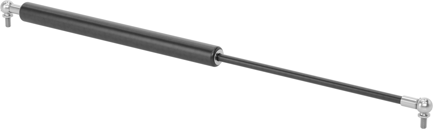 Çekme Gazlı Yayı, 5/16"-18 Top Saplama, 26,18" Uzatılmış Uzunluk