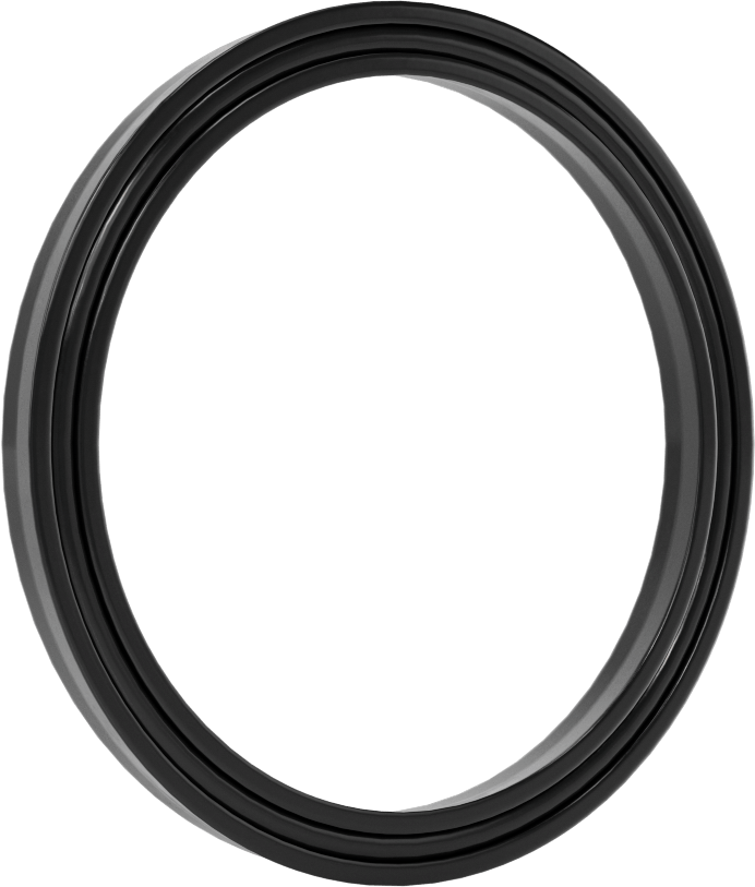 O-Ring Yüklü U-Cup Conta, 0,275" Oluk Genişliği için, 2,5 inç İç Çap x 3 inç Dış Çap x 0,25 inç Genişlik