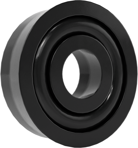 O-Ring Yüklü U-Cup Conta, 0,138 inç Genişlikli Yiv için, 0,125“ İç Çap x 0,375” Dış Çap x 0,125" Genişlik