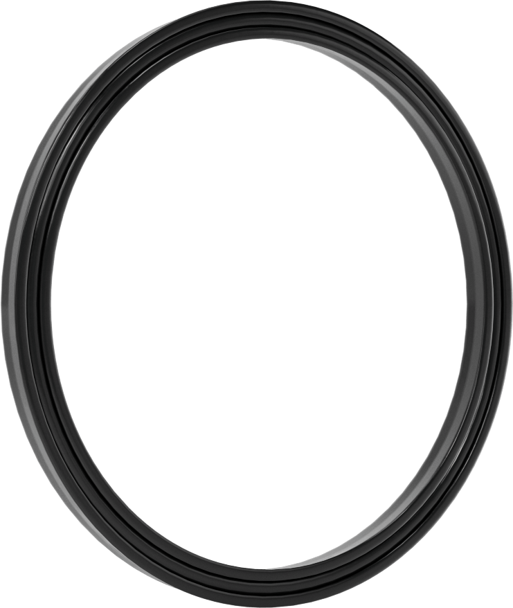 O-Ring Yüklü U-Cup Conta, 0,275" Oluk Genişliği için, 3,5“ İç Çap x 4” Dış Çap x 0,25" Genişlik