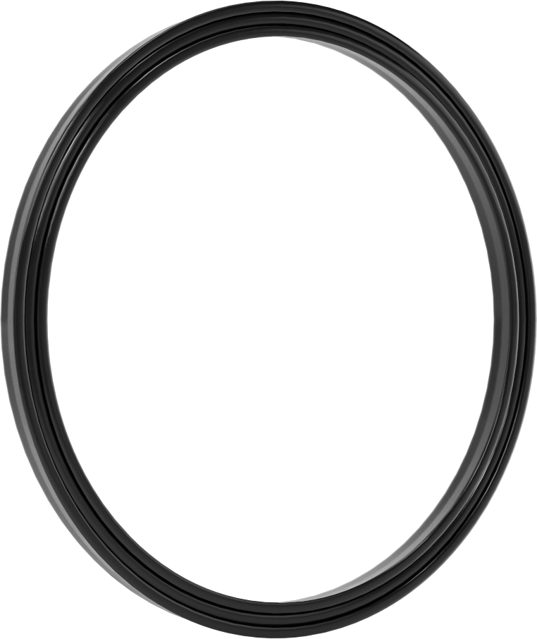 O-Ring Yüklü U-Cup Conta, 0,275" Oluk Genişliği için, 4“ İç Çap x 4,5” Dış Çap x 0,25" Genişlik