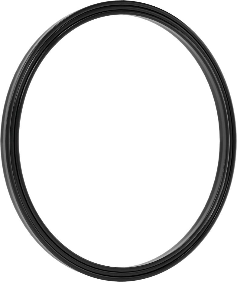O-Ring Yüklü U-Cup Conta, 0,275" Oluk Genişliği için, 4,5“ İç Çap x 5” Dış Çap x 0,25" Genişlik