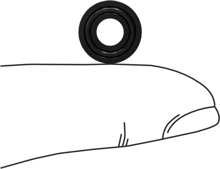 O-Ring Yüklü U-Cup Conta, 0,138 inç Genişlikli Yiv için, 0,188“ İç Çap x 0,438” Dış Çap x 0,125" Genişlik
