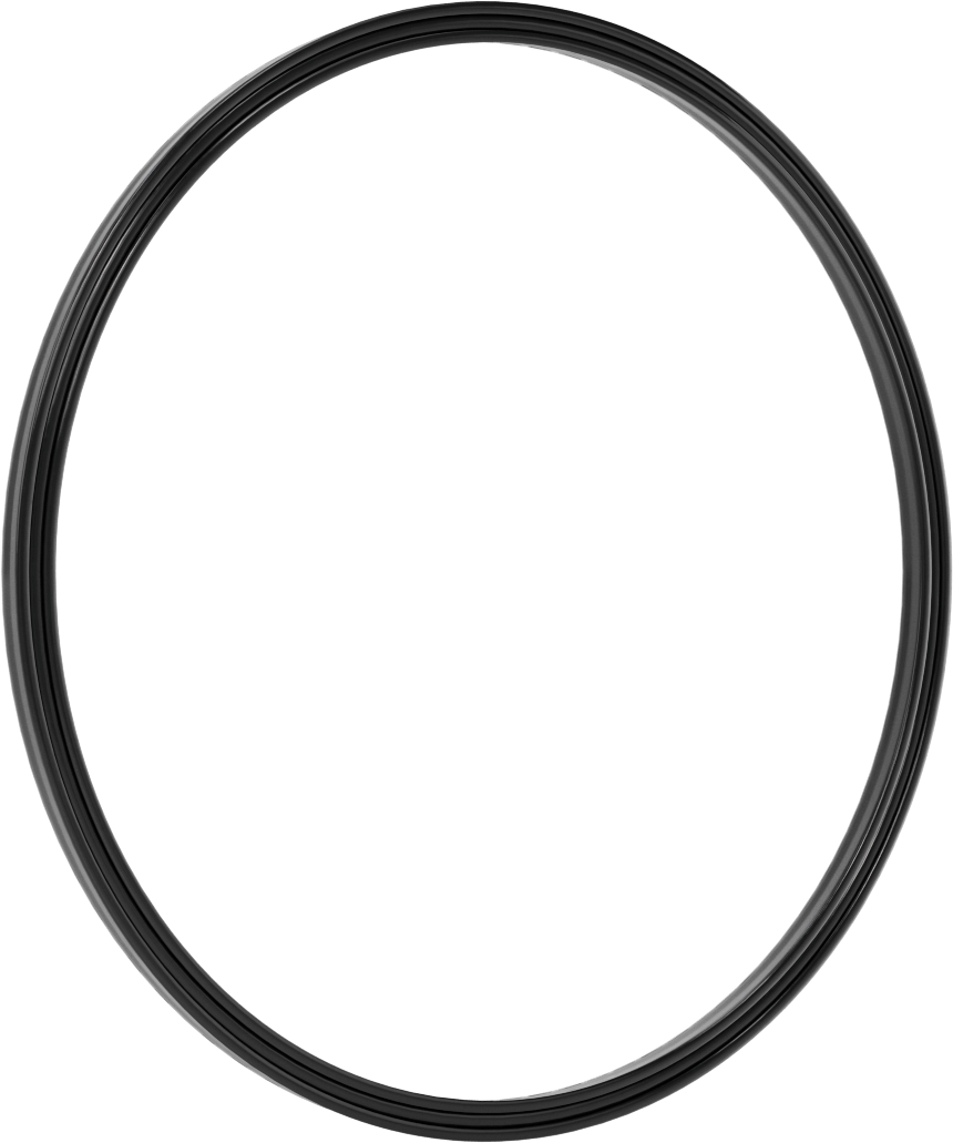 O-Ring Yüklü U-Cup Conta, 0,275" Oluk Genişliği için, 6,5“ İç Çap x 7” Dış Çap x 0,25" Genişlik