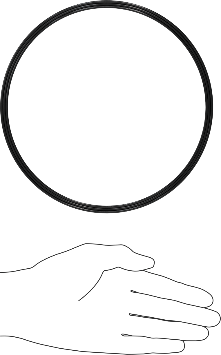 O-Ring Yüklü U-Cup Conta, 0,275" Oluk Genişliği için, 6,5“ İç Çap x 7” Dış Çap x 0,25" Genişlik