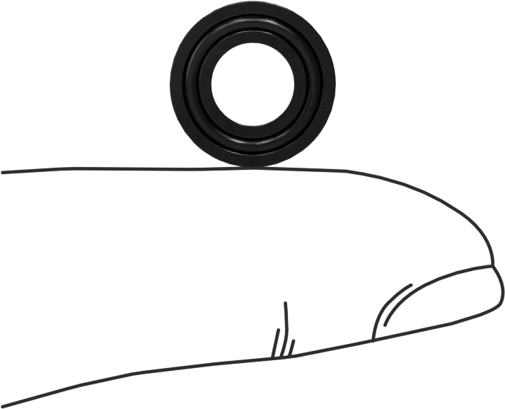 O-Ring Yüklü U-Cup Conta, 0,138" Oluk Genişliği için, 0,25 inç İç Çap x 0,5 inç Dış Çap x 0,125 inç Genişlik