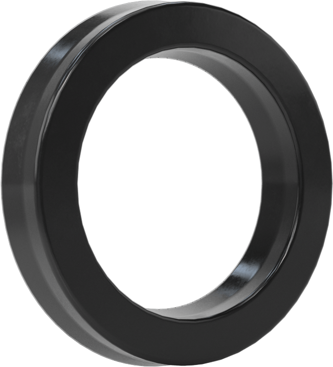O-Ring Yüklü U-Cup Conta, 0,343" Oluk Genişliği, 1,375 inç İç Çap x 2 inç Dış Çap x 0,313 inç Genişlik