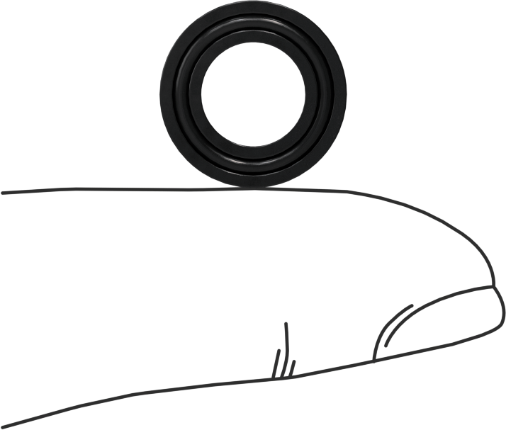 O-Ring Yüklü U-Cup Conta, 0,138 inç Genişlikli Yiv için, 0,313“ İç Çap x 0,563” Dış Çap x 0,125" Genişlik
