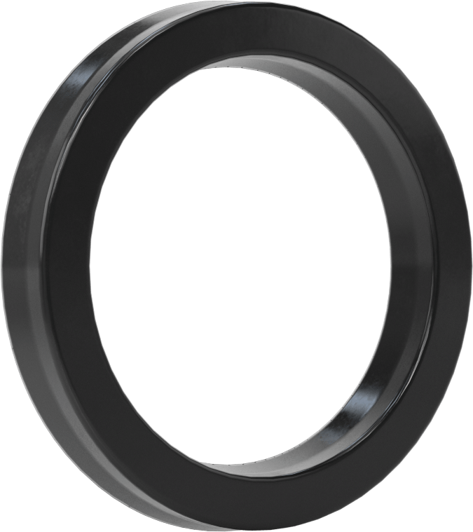 O-Ring Yüklü U-Cup Conta, 0,343" Oluk Genişliği, 1,875“ İç Çap x 2,5” Dış Çap x 0,313" Genişlik