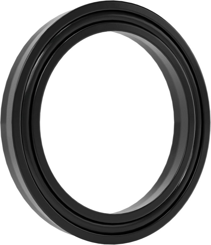 O-Ring Yüklü U-Cup Conta, 0,343" Oluk Genişliği, 1,875“ İç Çap x 2,5” Dış Çap x 0,313" Genişlik