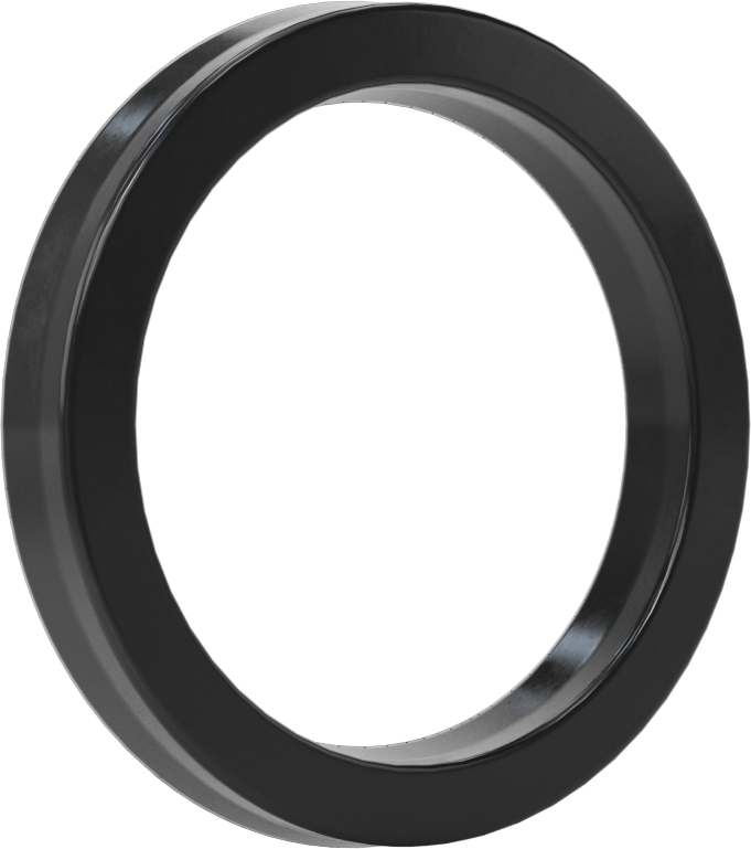 O-Ring Yüklü U-Cup Conta, 0,343" Oluk Genişliği, 2“ İç Çap x 2,625” Dış Çap x 0,313" Genişlik