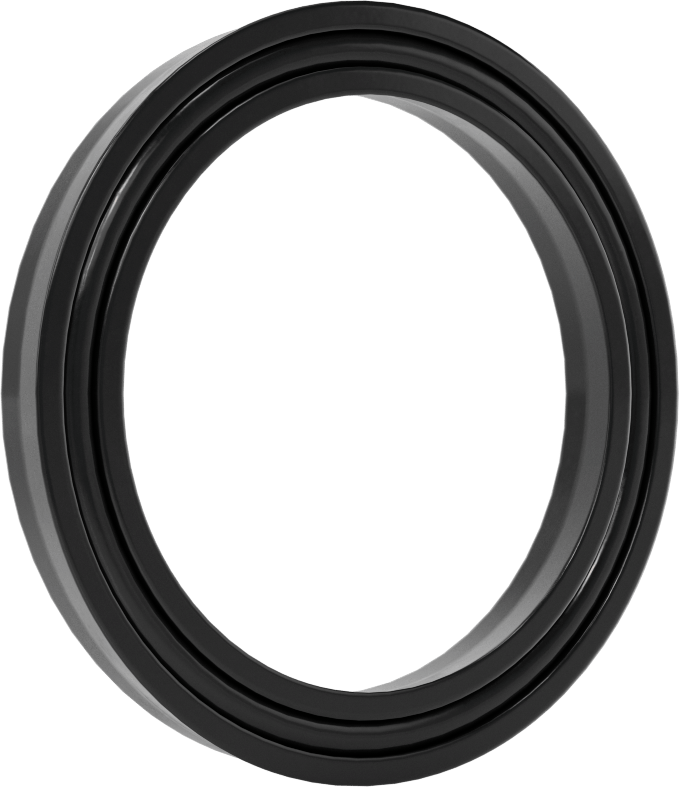 O-Ring Yüklü U-Cup Conta, 0,343" Oluk Genişliği, 2“ İç Çap x 2,625” Dış Çap x 0,313" Genişlik