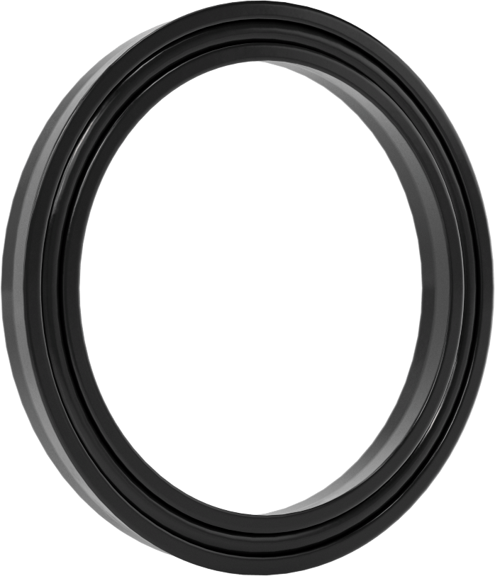 O-Ring Yüklü U-Cup Conta, 0,343" Oluk Genişliği, 2,375“ İç Çap x 3” Dış Çap x 0,313" Genişlik