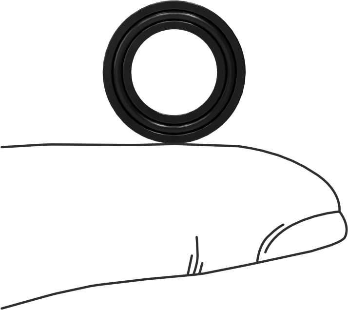 O-Ring Yüklü U-Cup Conta, 0,138 inç Genişlikli Yiv için, 0,375 inç İç Çap x 0,625 inç Dış Çap x 0,125 inç Genişlik