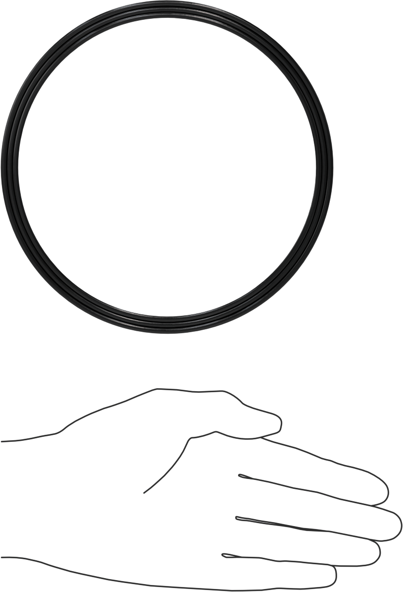O-Ring Yüklü U-Cup Conta, 0,343" Oluk Genişliği, 5,375 inç İç Çap x 6 inç Dış Çap x 0,313 inç Genişlik