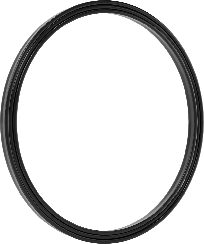 O-Ring Yüklü U-Cup Conta, 0,343" Oluk Genişliği, 5,375 inç İç Çap x 6 inç Dış Çap x 0,313 inç Genişlik