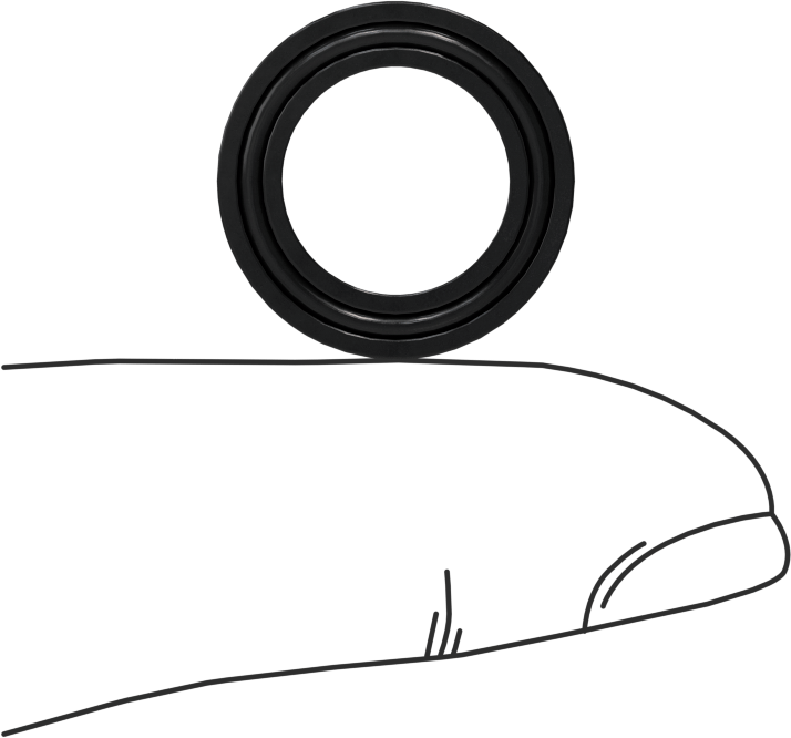 O-Ring Yüklü U-Cup Conta, 0,138 inç Genişlikli Yiv için, 0,438“ İç Çap x 0,688” Dış Çap x 0,125" Genişlik