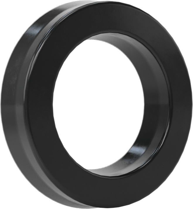 O-Ring Yüklü U-Cup Conta, 0,413" Oluk Genişliği için, 1,25 inç İç Çap x 2 inç Dış Çap x 0,375 inç Genişlik