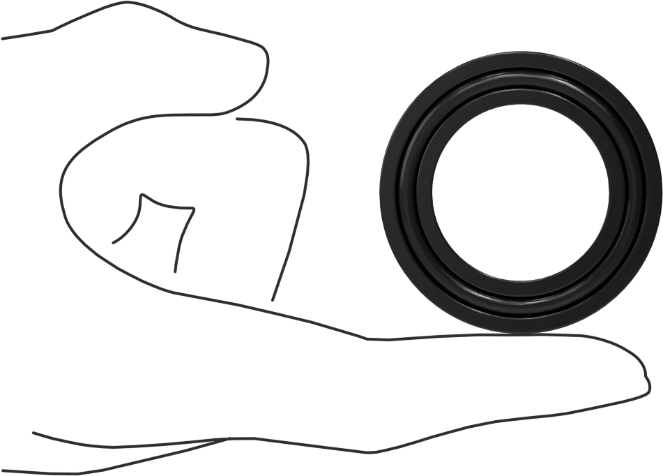 O-Ring Yüklü U-Cup Conta, 0,413" Oluk Genişliği için, 1,25 inç İç Çap x 2 inç Dış Çap x 0,375 inç Genişlik