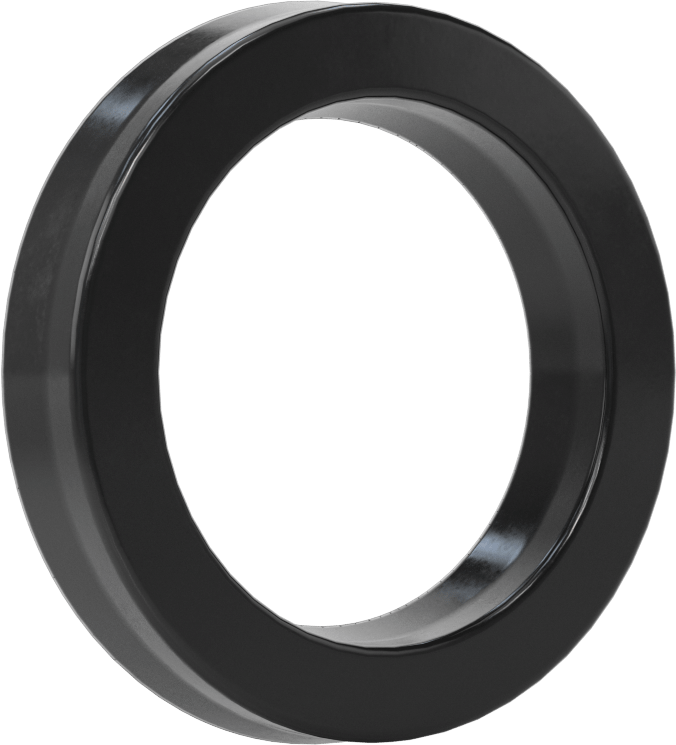 O-Ring Yüklü U-Cup Conta, 0,413" Genişlikte Yiv için, 1,625“ İç Çap x 2,375” Dış Çap x 0,375" Genişlik