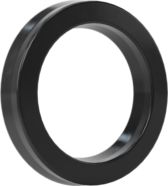 O-Ring Yüklü U-Cup Conta, 0,413" Oluk Genişliği için, 1,75“ İç Çap x 2,5” Dış Çap x 0,375" Genişlik