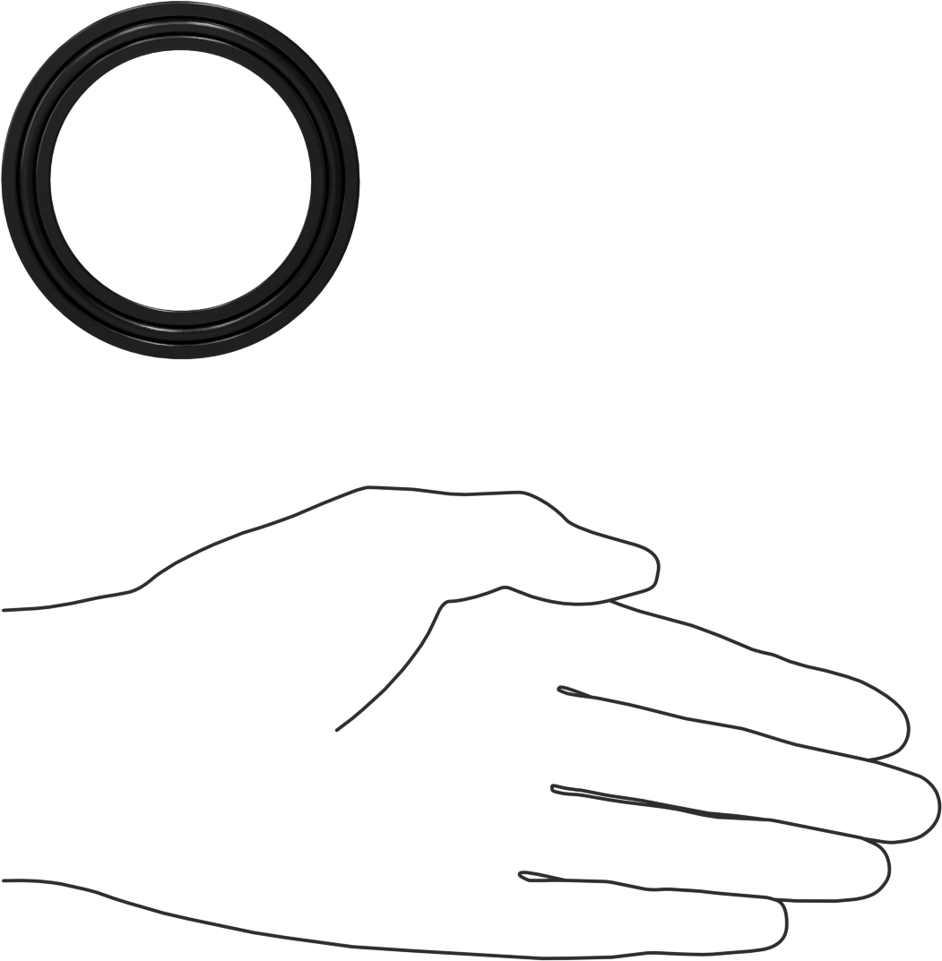 O-Ring Yüklü U-Cup Conta, 0,413" Oluk Genişliği için, 2 inç İç Çap x 2,75 inç Dış Çap x 0,375 inç Genişlik