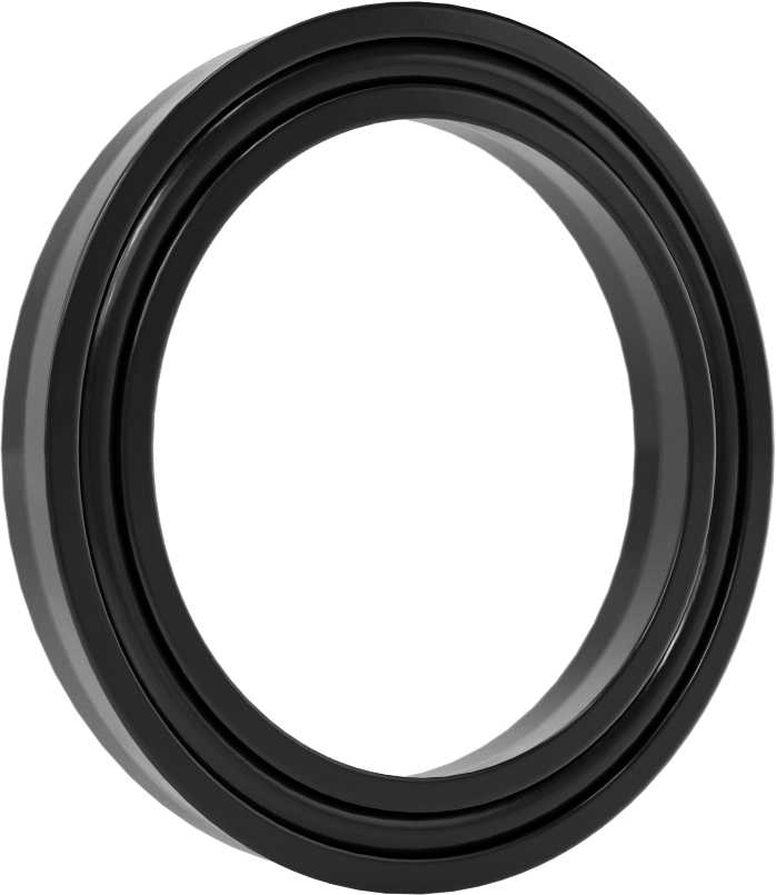 O-Ring Yüklü U-Cup Conta, 0,413" Genişlikte Yiv için, 2,125“ İç Çap x 2,875” Dış Çap x 0,375" Genişlik
